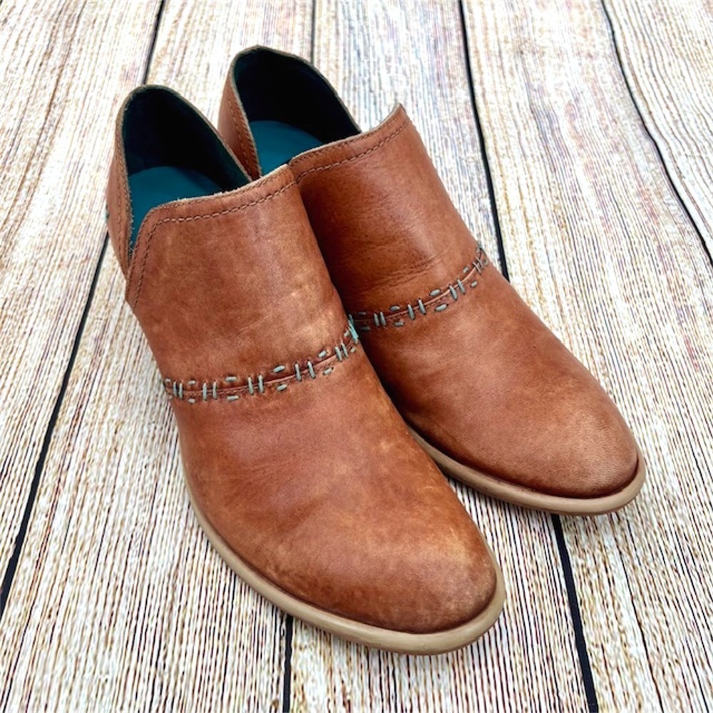 ROAN By BED STU Gaze Women's Size‎ 9.5 Distressed Leather Western Ankle Booties